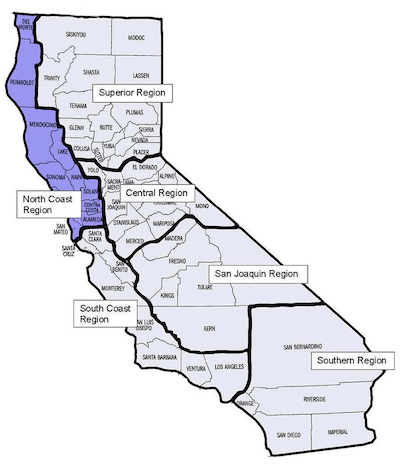 North Coast Region Map